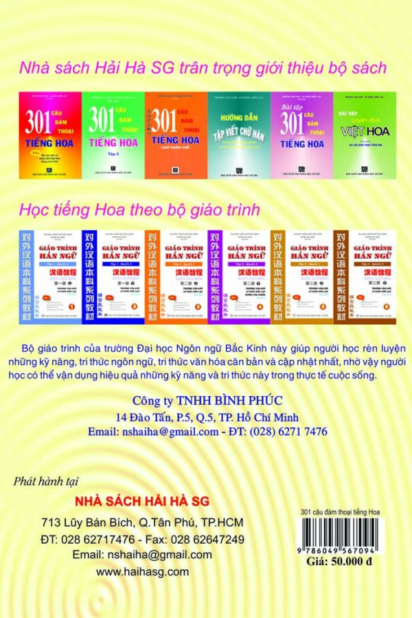 301 câu đàm thoại tiếng Hoa_bìa sau